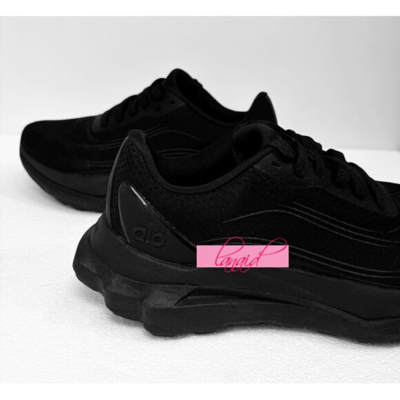 Alo Runner Black/Black Athletic Active Running Exercise Outdoor Travel Workout 9 - Picture 11 of 16